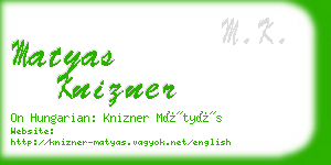 matyas knizner business card